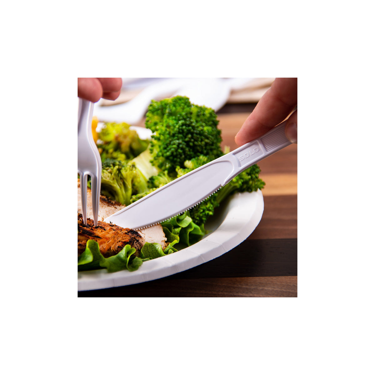 Solo Plastic Knife, Heavyweight, White, 500 ct - product image 5