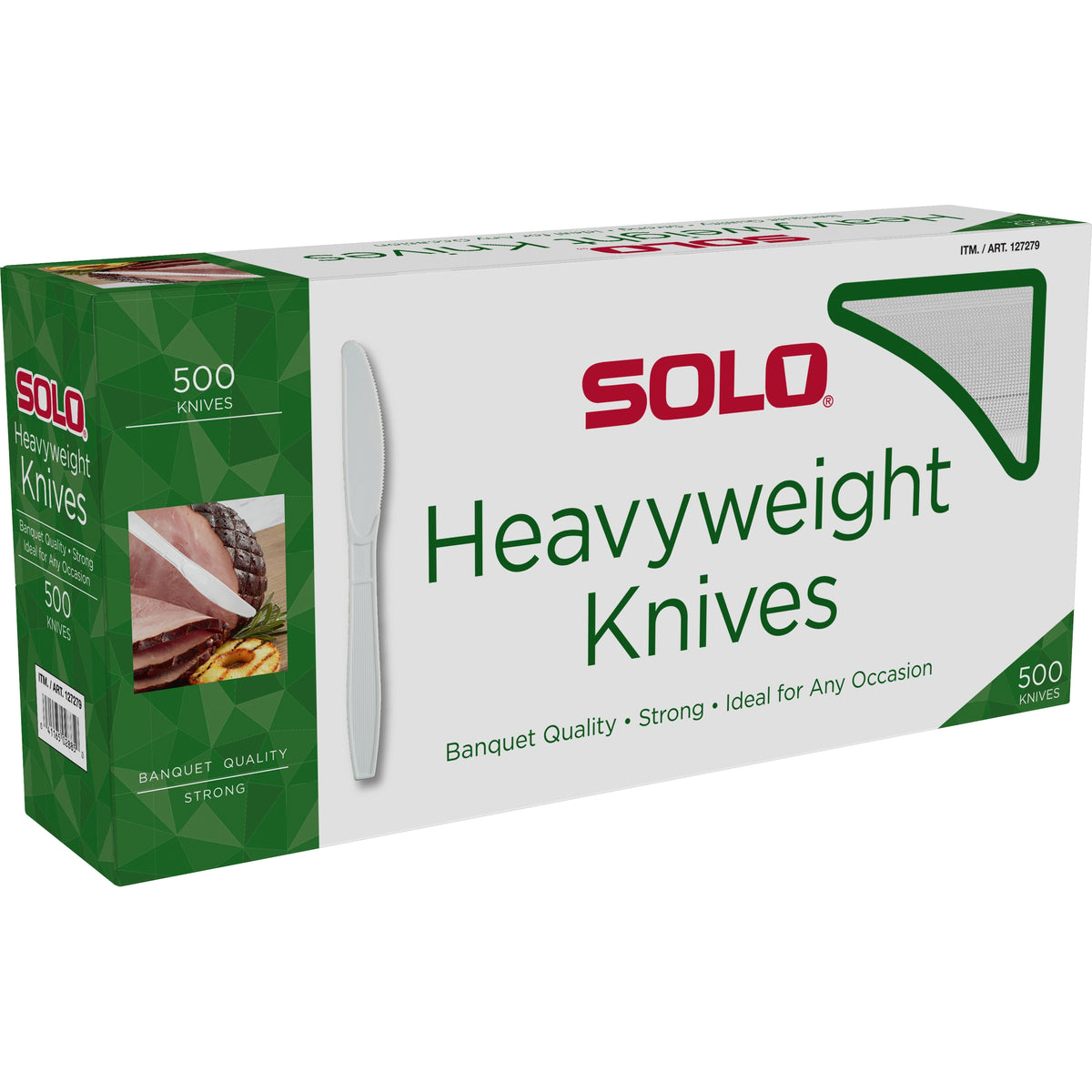 Solo Plastic Knife, Heavyweight, White, 500 ct - product image 2