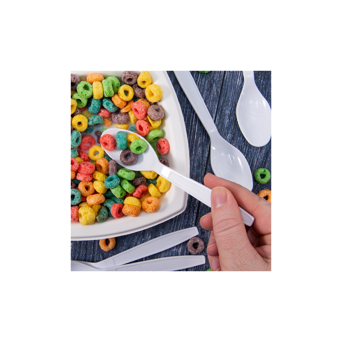 Solo Plastic Spoon, Heavyweight, White, 500 ct - product image 6