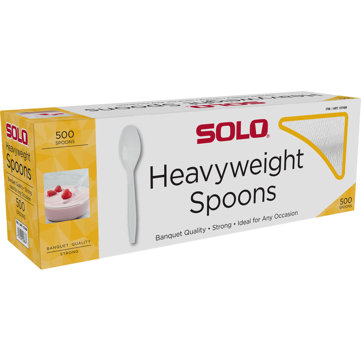 Solo Plastic Spoon, Heavyweight, White, 500 ct - product image 2