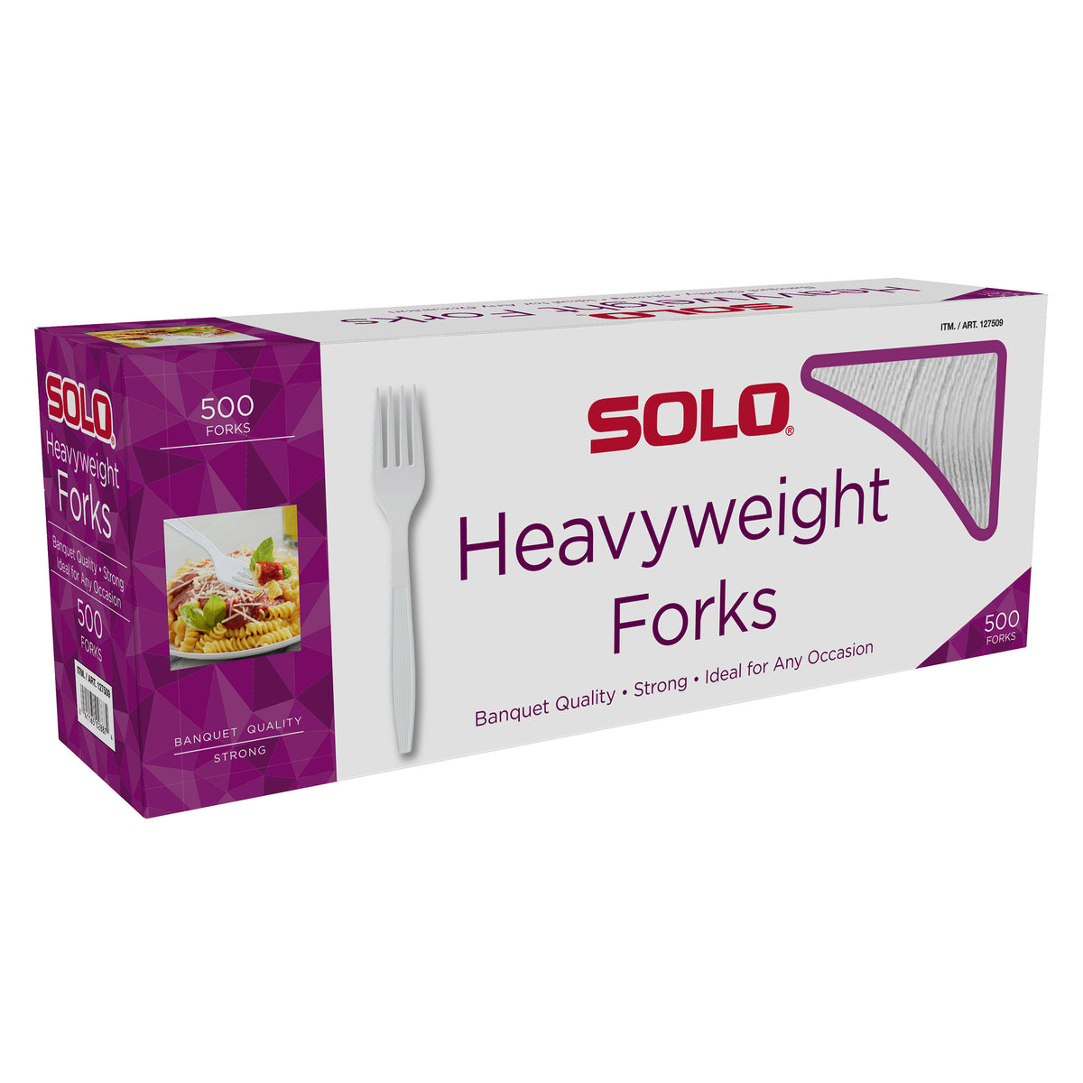 Solo Plastic Fork, Heavyweight, White, 500 ct - product image 3