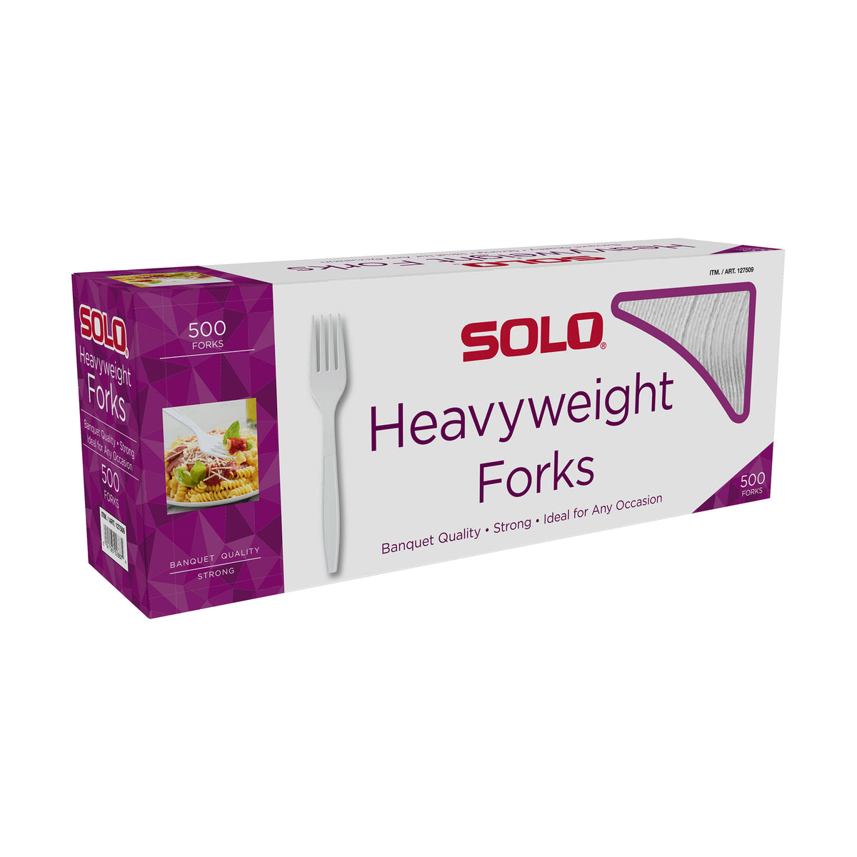 Solo Plastic Fork, Heavyweight, White, 500 ct - product image 8