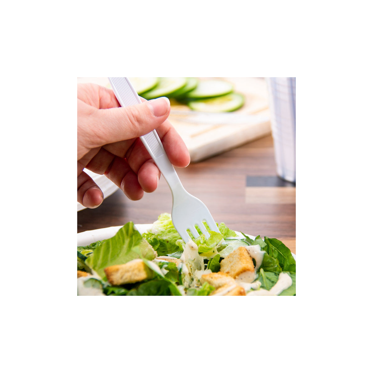 Solo Plastic Fork, Heavyweight, White, 500 ct - product image 5