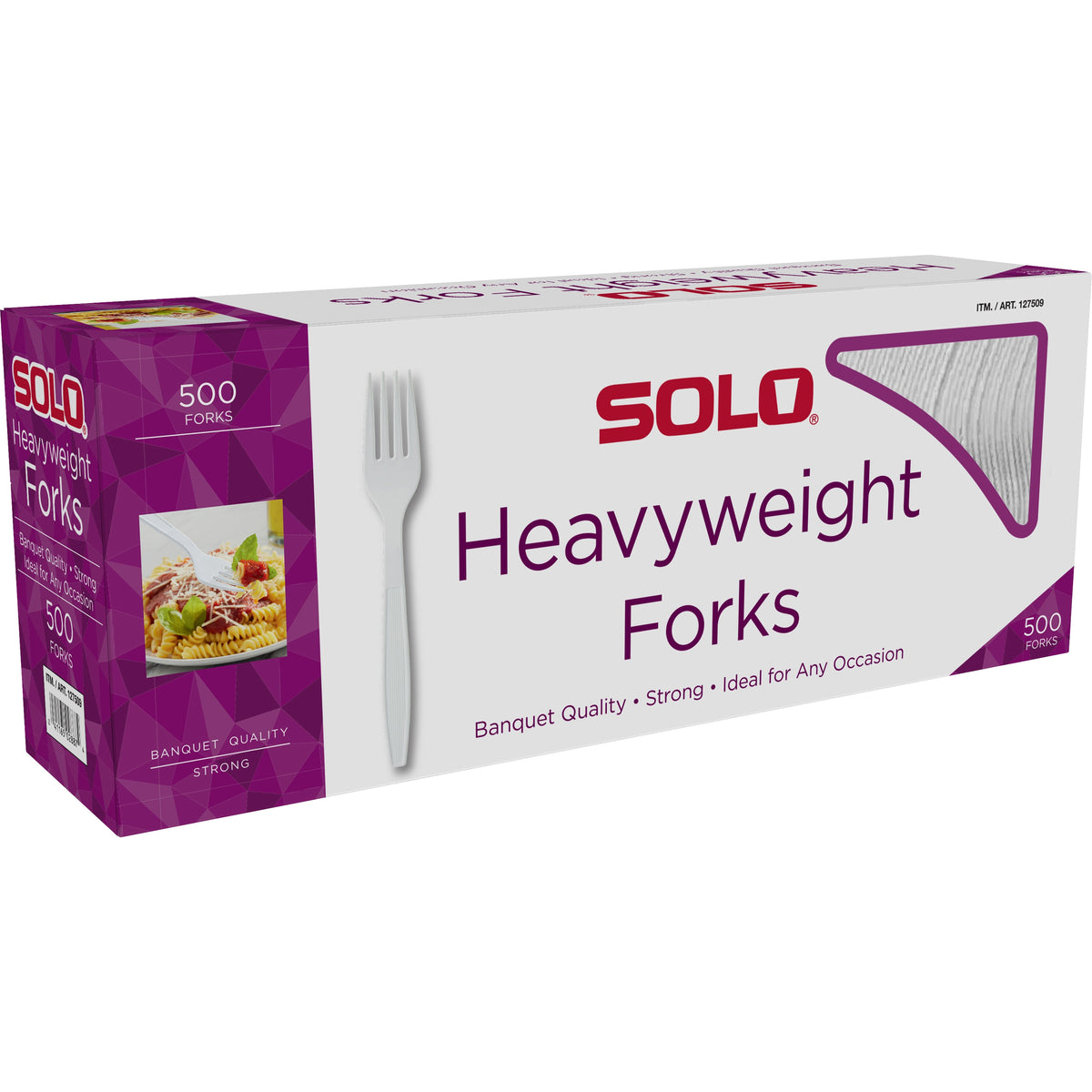 Solo Plastic Fork, Heavyweight, White, 500 ct - product image 1