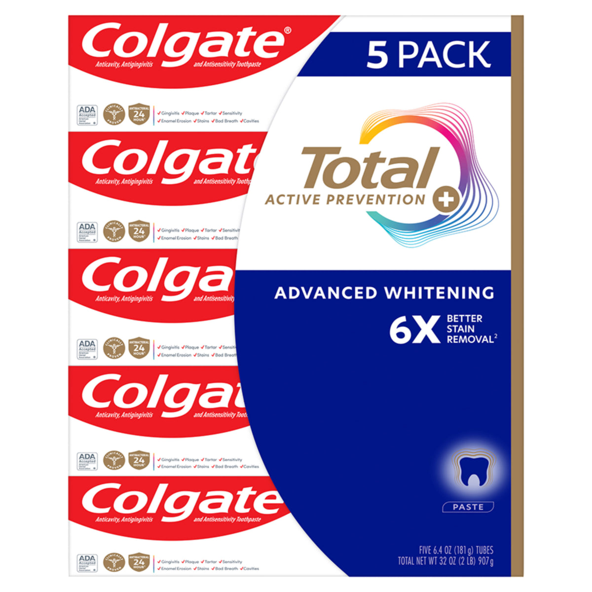 Colgate Total Toothpaste, 6.4 oz, 5 ct - product image 5