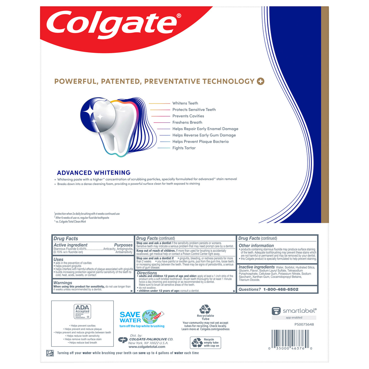 Colgate Total Toothpaste, 6.4 oz, 5 ct - product image 6