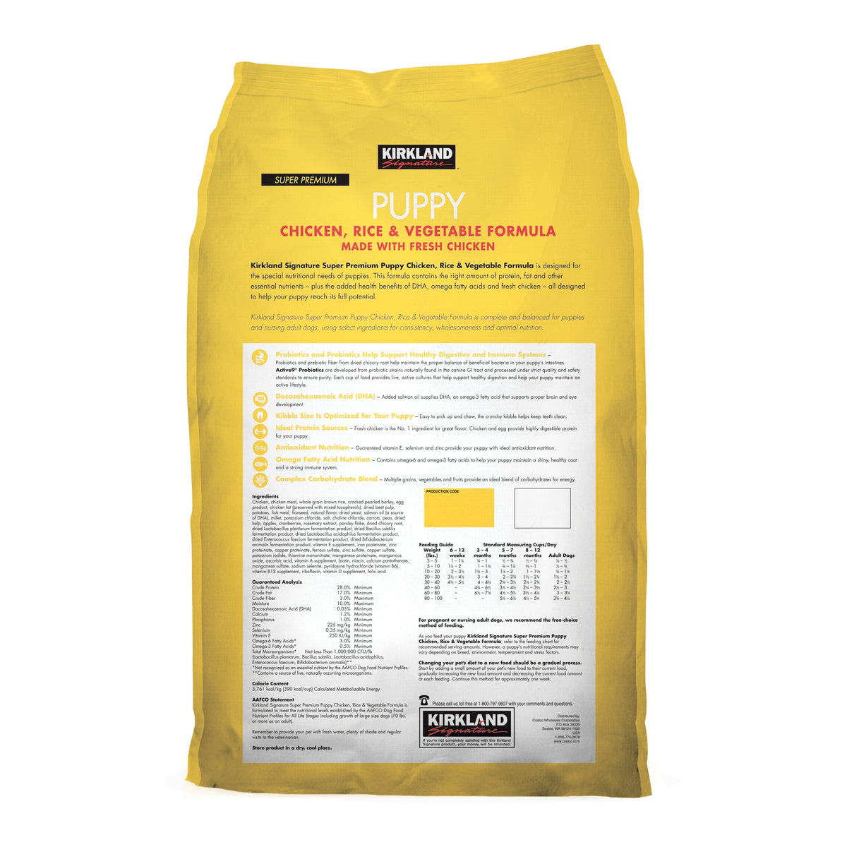 Kirkland Signature Puppy Formula Chicken, Rice and Vegetable Dog Food, 20 lbs - product image 2