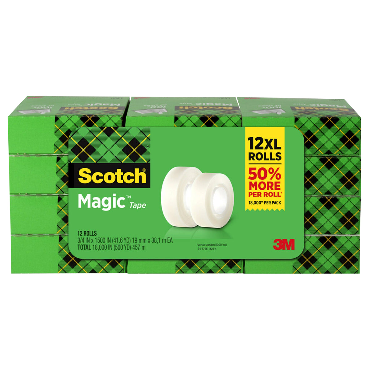 Scotch Magic Tape Refill, 3/4" x 1500", 12 ct - product image 6