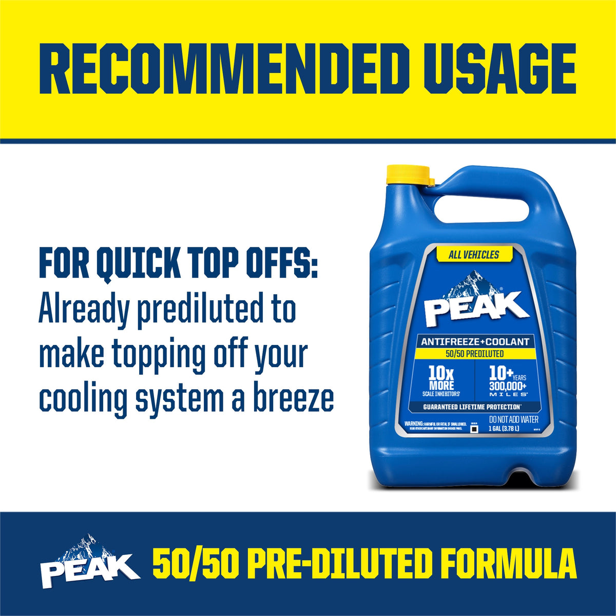 PEAK 50/50 Antifreeze + Coolant, 1 Gallon, 2 ct - product image 4