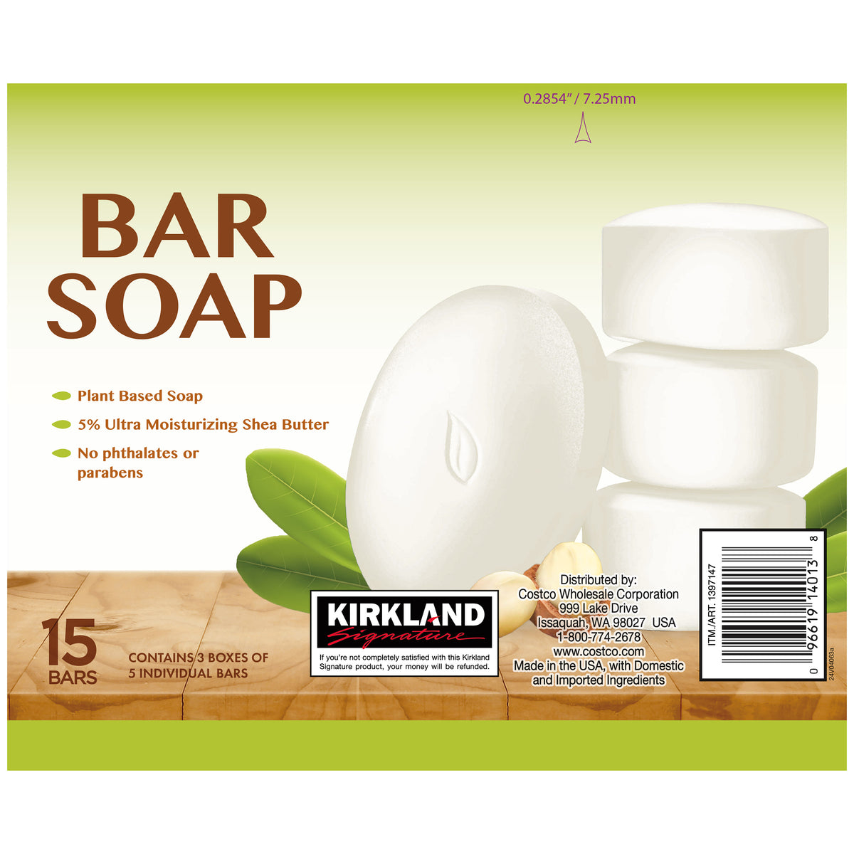 Kirkland Signature Bar Soap with Shea Butter, 4.5 oz, 15 ct - product image 3