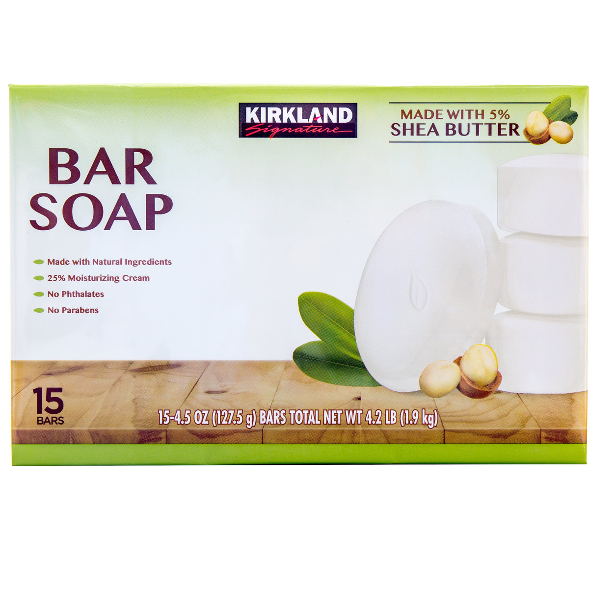 Kirkland Signature Bar Soap with Shea Butter, 4.5 oz, 15 ct - product image 1