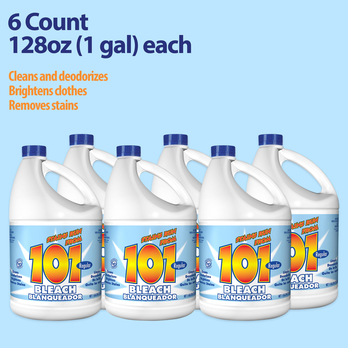 Austin's 101 Bleach, Regular Strength, 1 Gallon, 6 ct - product image 3