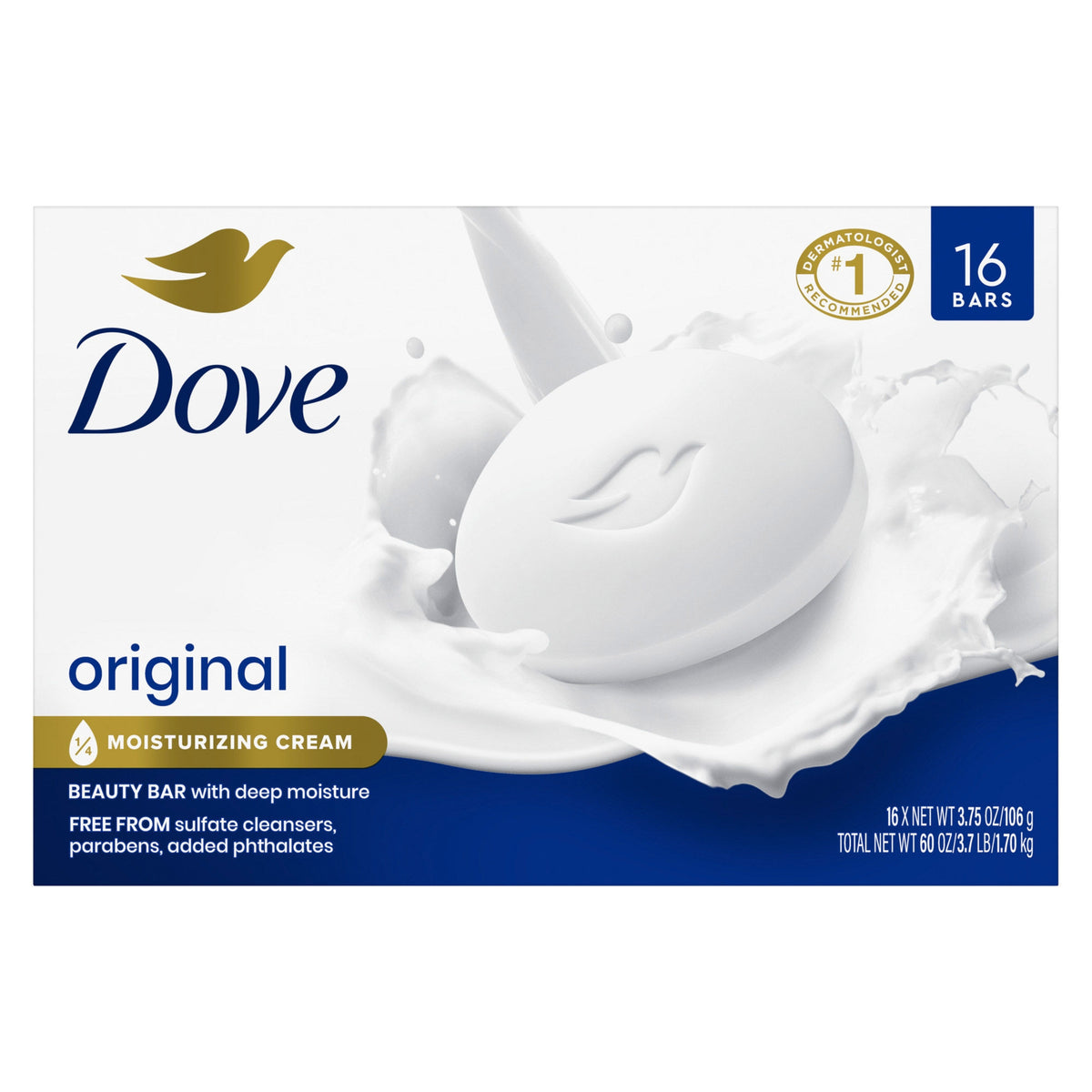 Dove Beauty Bar Soap, Original, 3.75 oz, 16 ct - product image 4