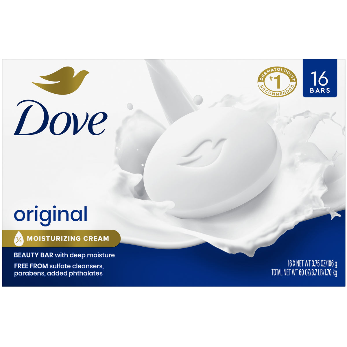 Dove Beauty Bar Soap, Original, 3.75 oz, 16 ct - product image 2