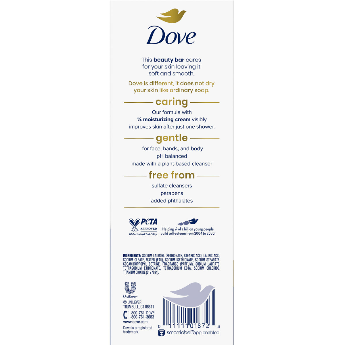 Dove Beauty Bar Soap, Original, 3.75 oz, 16 ct - product image 1