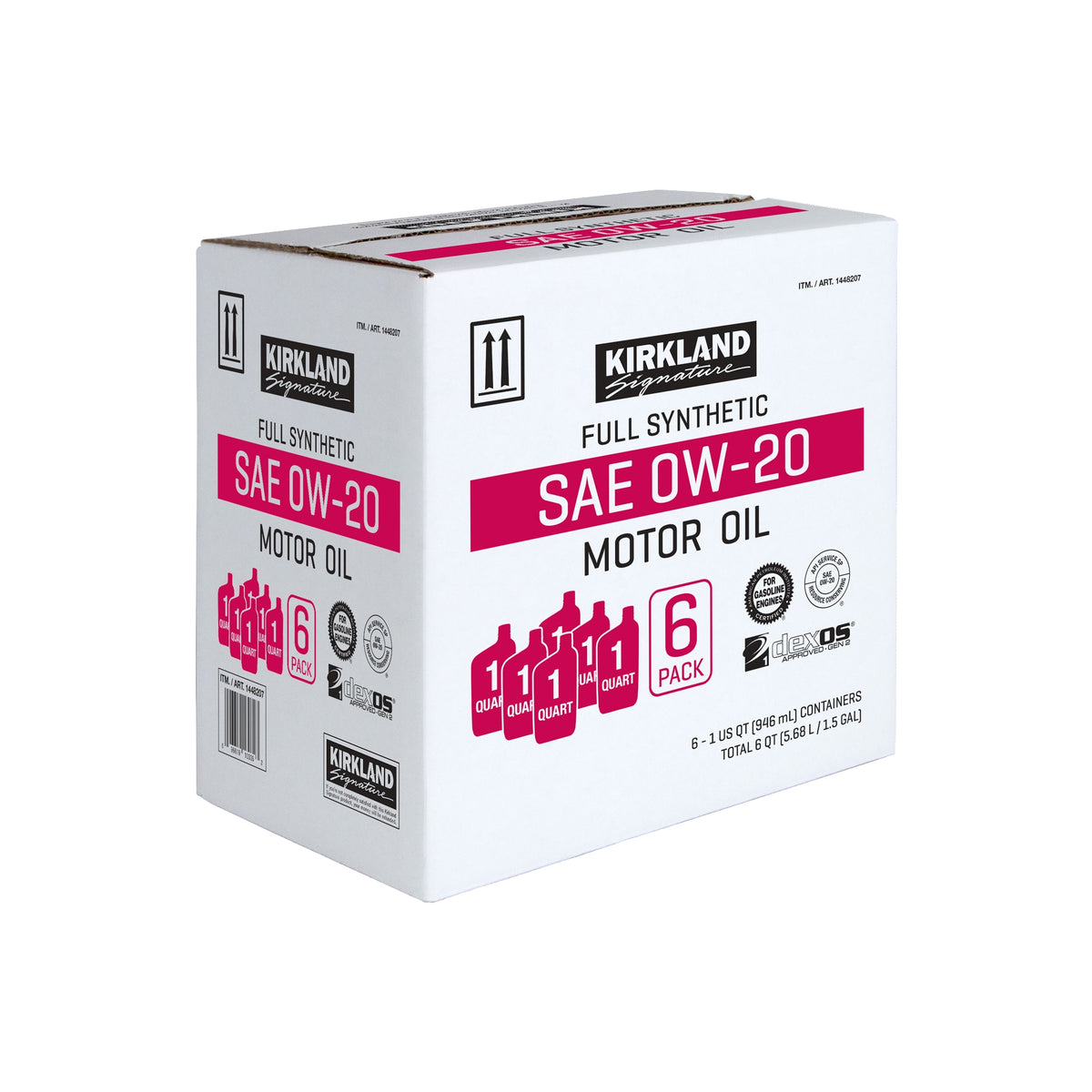 Kirkland Signature SAE 0W-20 Full Synthetic Motor Oil, 1 Quart, 6 ct - product image 3
