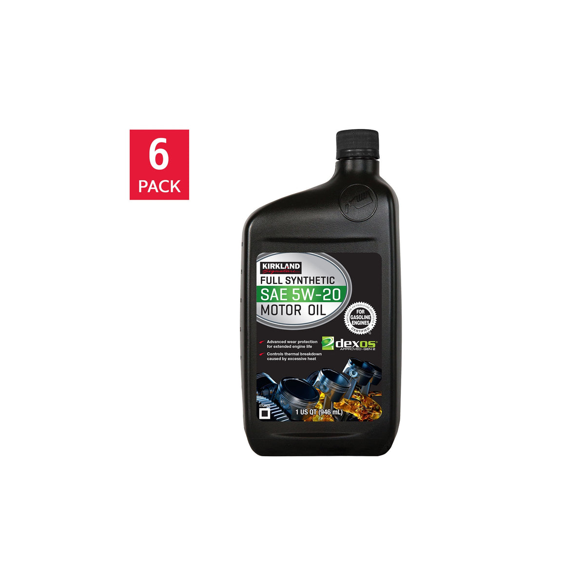 Kirkland Signature SAE 5W-20 Full Synthetic Motor Oil, 1 Quart, 6 ct - product image 10