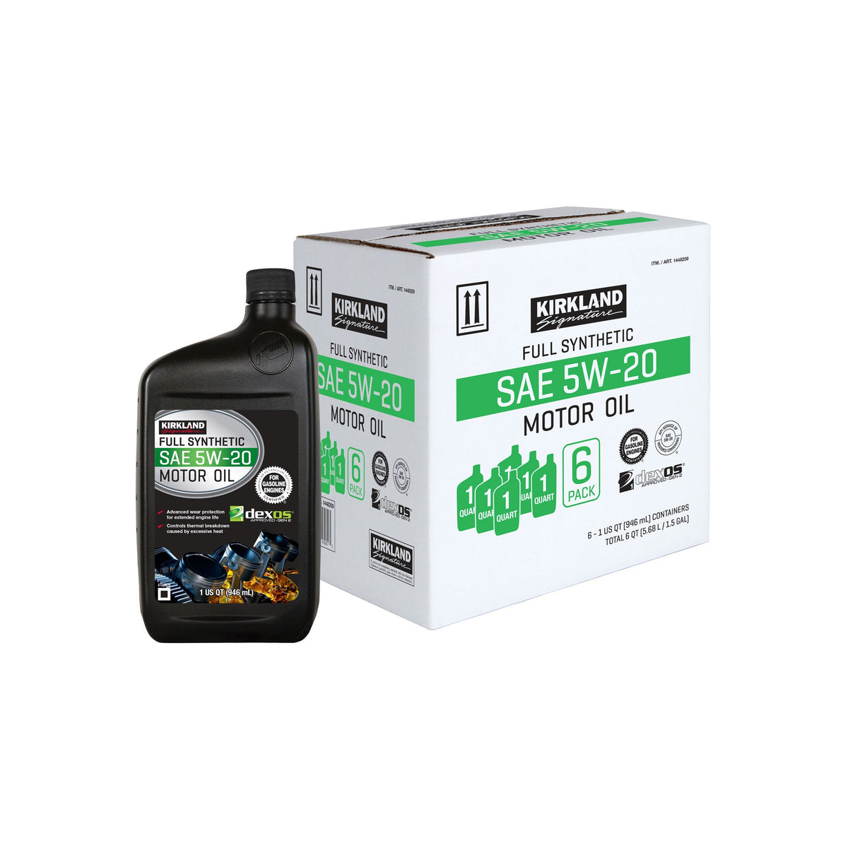 Kirkland Signature SAE 5W-20 Full Synthetic Motor Oil, 1 Quart, 6 ct - product image 8