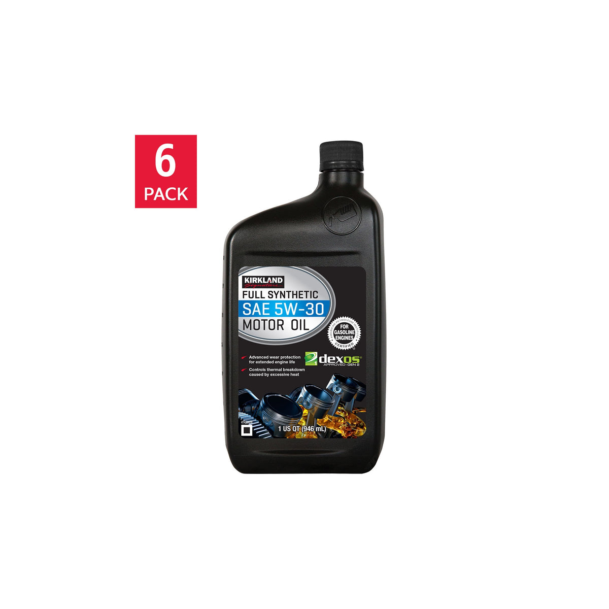Kirkland Signature SAE 5W-30 Full Synthetic Motor Oil, 1 Quart, 6 ct - product image 10