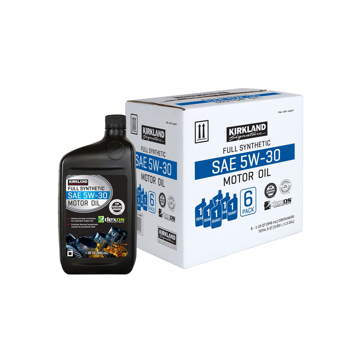 Kirkland Signature SAE 5W-30 Full Synthetic Motor Oil, 1 Quart, 6 ct - product image 7