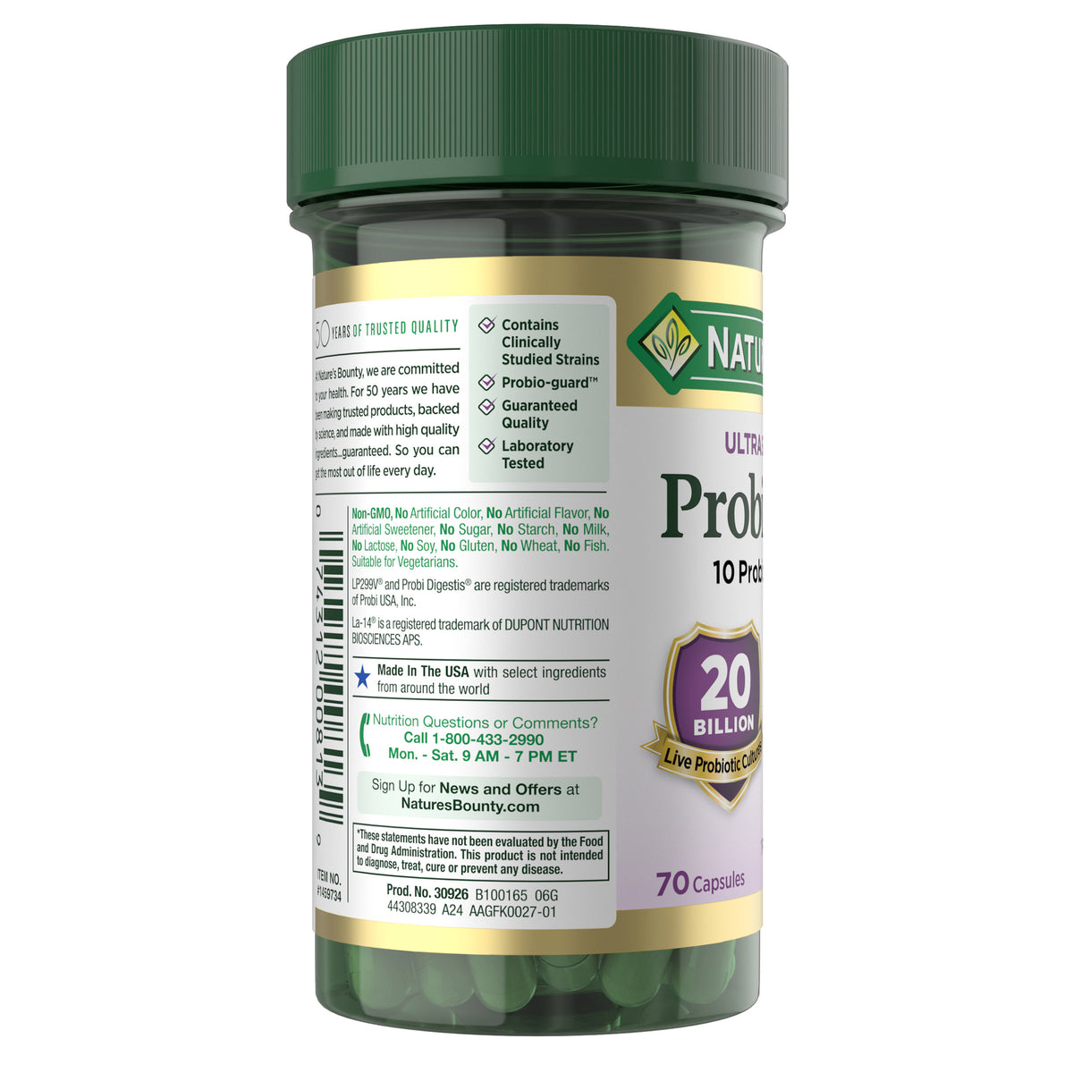 Nature's Bounty Ultra Strength Probiotic 10, 70 ct - product image 3