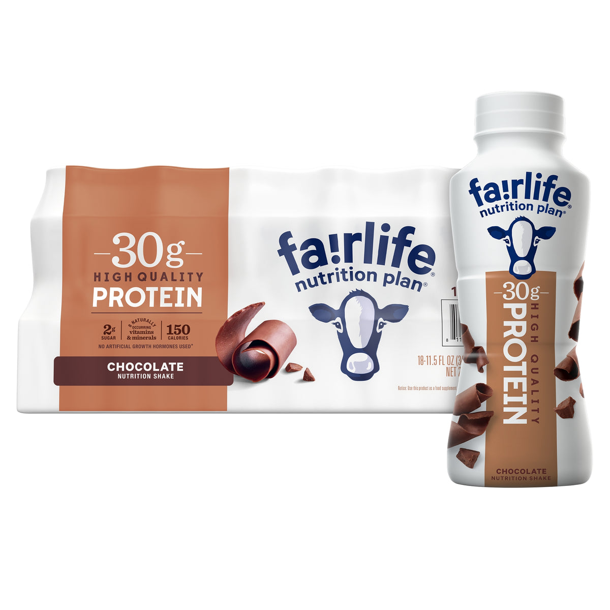 fairlife Nutrition Plan Protein Shake, 30g Protein, Chocolate, 11.5 fl oz, 18 ct - product image 1