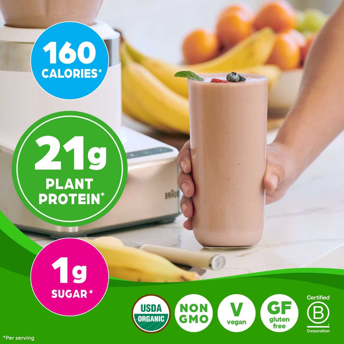 Orgain Organic Protein + 50 Superfoods Plant Based Protein Powder, 21g Protein, Creamy Chocolate Fudge, 2.64 lbs - product image 5