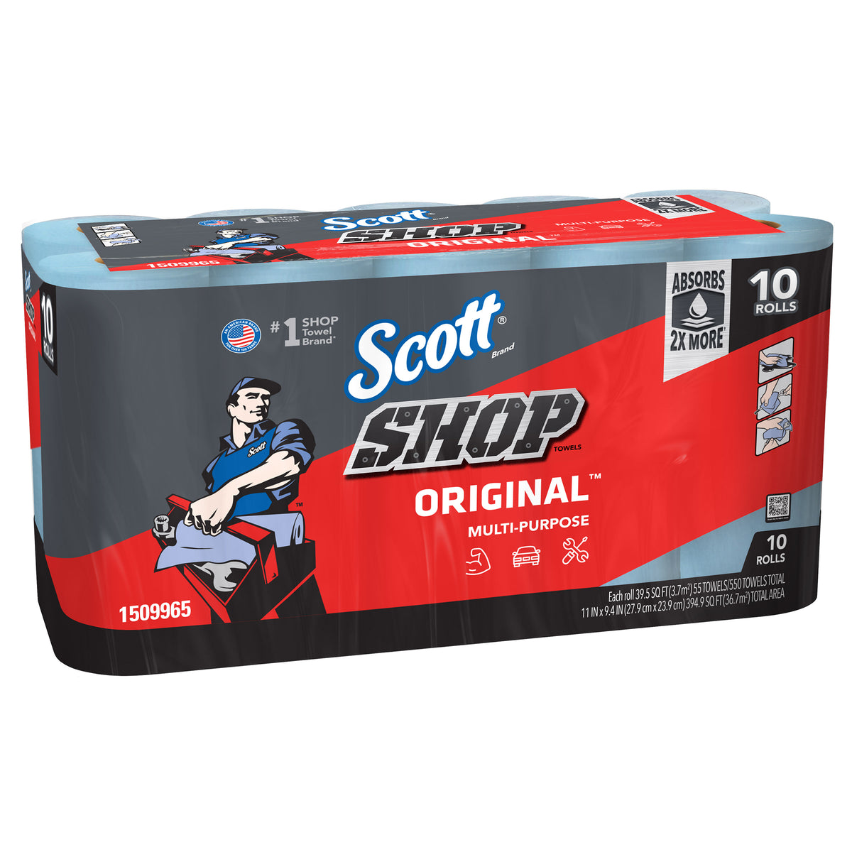 Scott Shop Towels, Original Multi-Purpose, Blue, 10 ct - product image 4