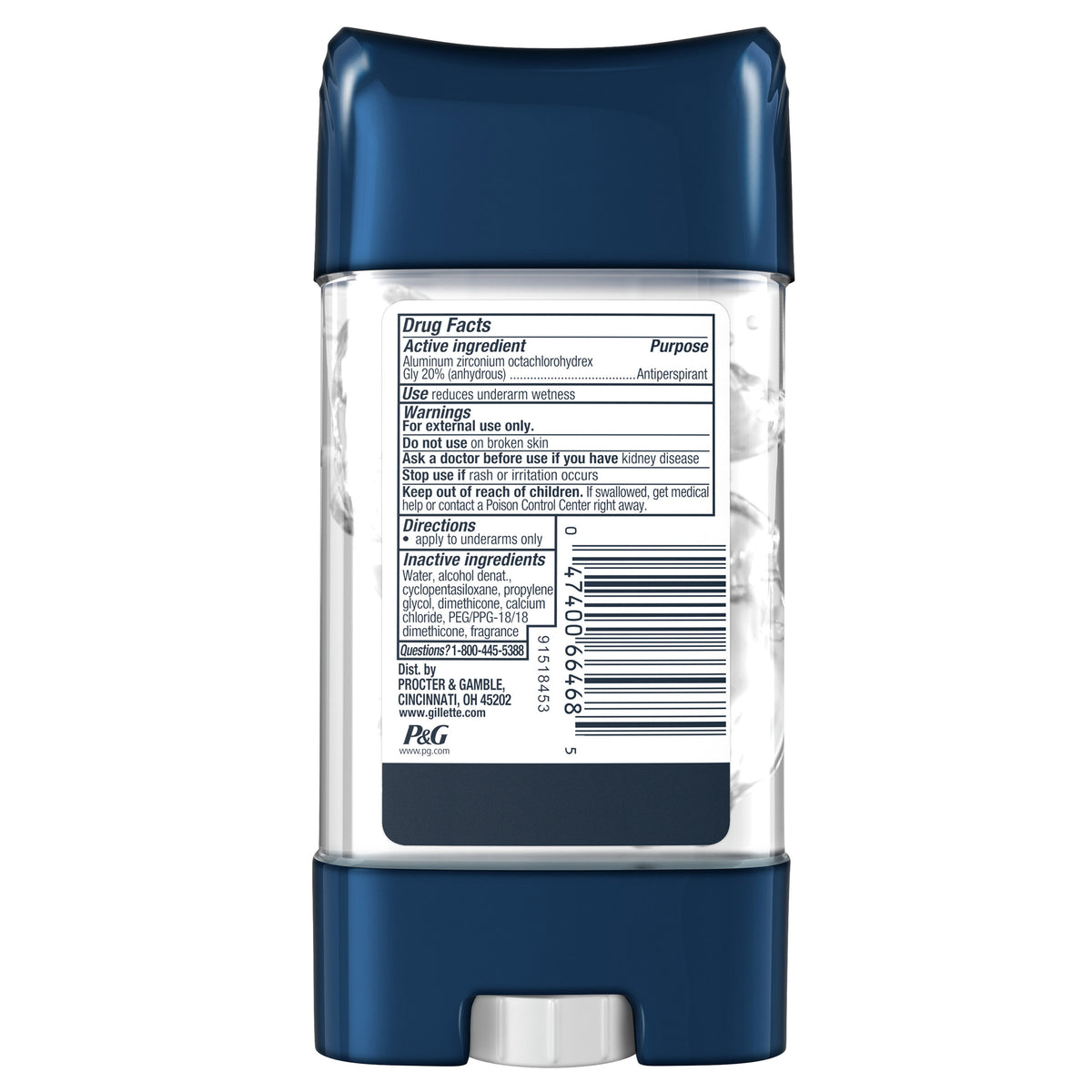 Gillette Ultimate Protection 6-in-1 Antiperspirant Deodorant, Cool Wave, 3.8 oz, 5 ct - product image 6
