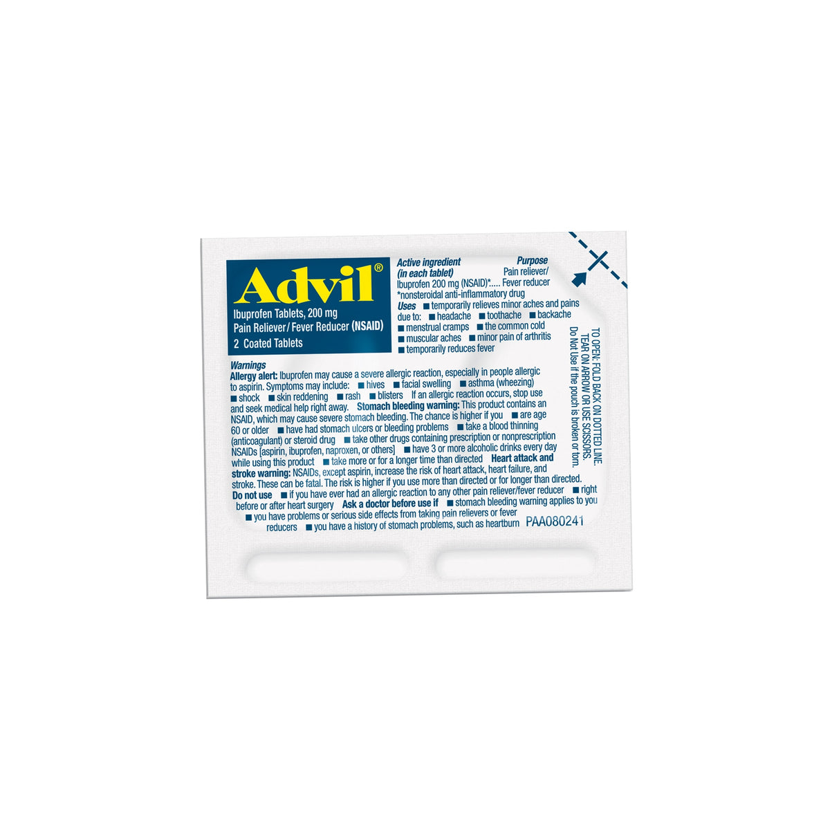 Advil Ibuprofen, Dispenser Pack, 200mg, 2 Tablets, 50 ct - product image 5