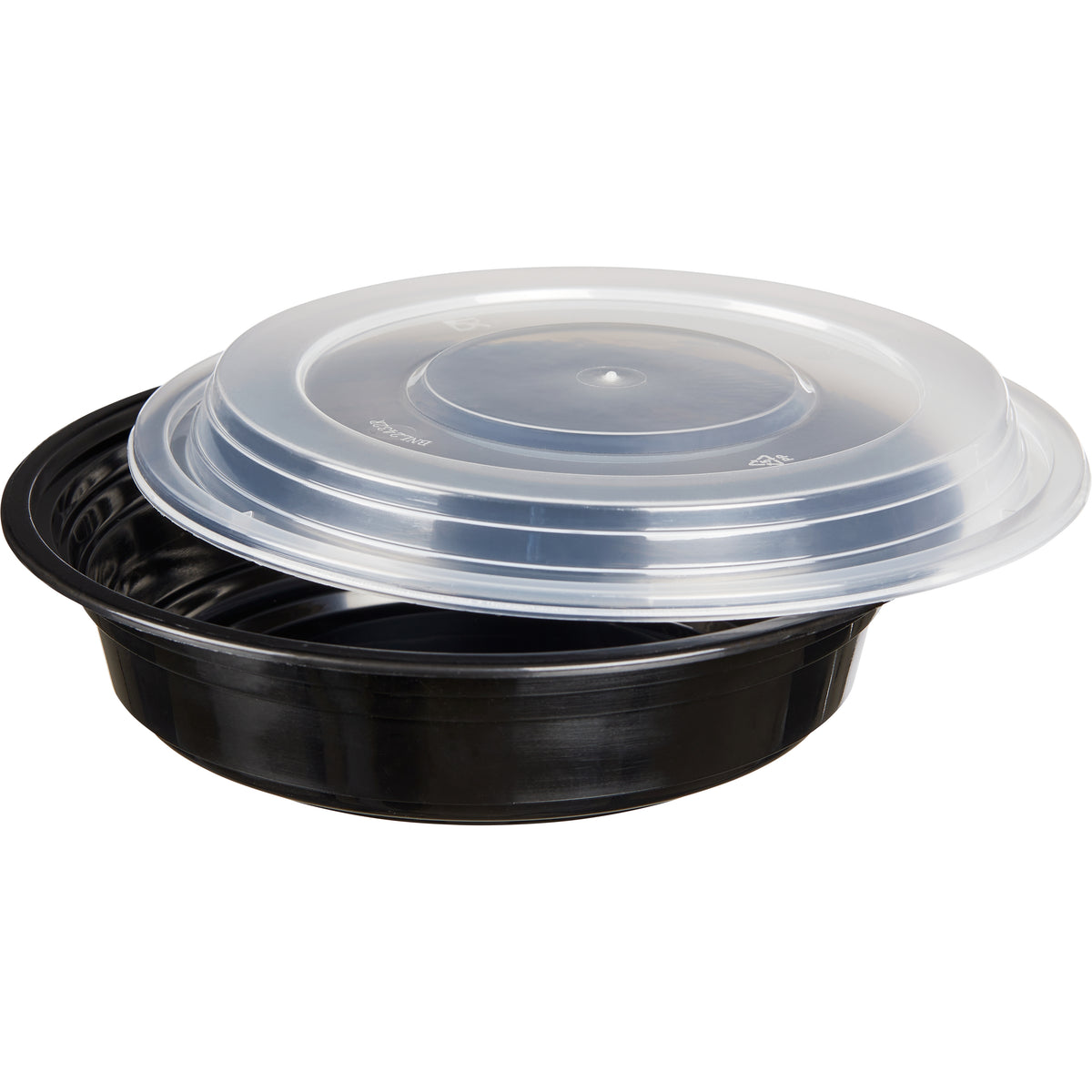 Vital International Solutions Round Container with Lid, 24 oz, Black, 150 ct - product image 1