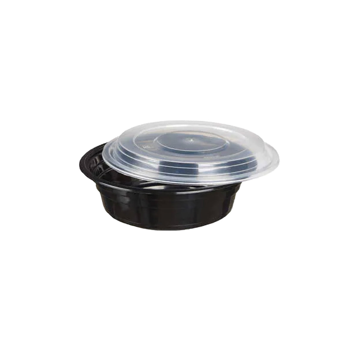 Vital International Solutions Round Container with Lid, 32 oz, Black, 150 ct - product image 3