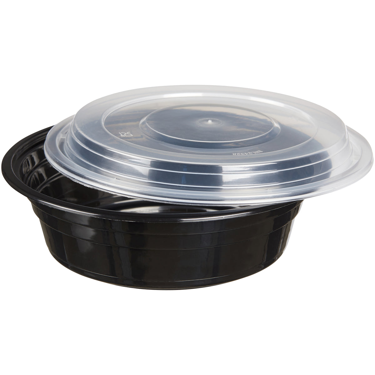 Vital International Solutions Round Container with Lid, 32 oz, Black, 150 ct - product image 1