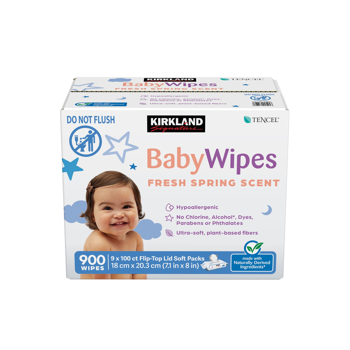 Kirkland Signature Baby Wipes, Fresh Spring Scent, 900 ct - product image 1