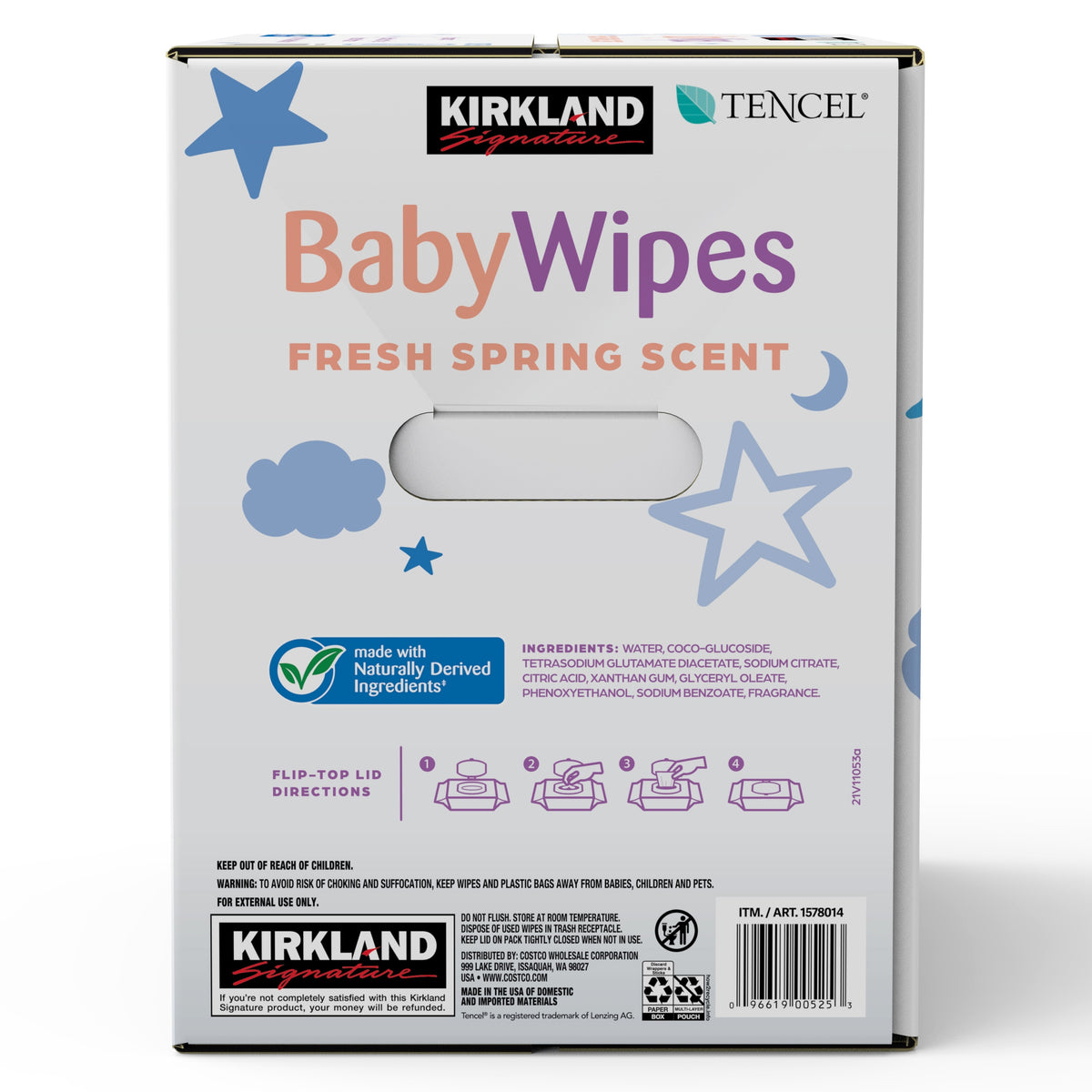 Kirkland Signature Baby Wipes, Fresh Spring Scent, 900 ct - product image 2