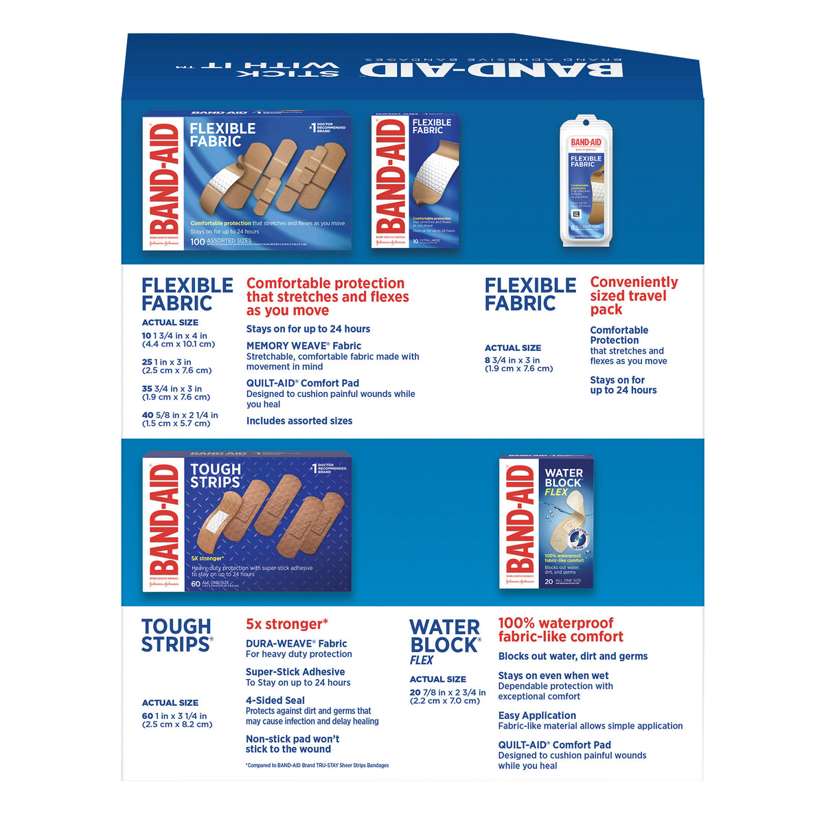 Band-Aid Adhesive Bandages, Assorted, 198 ct - product image 5