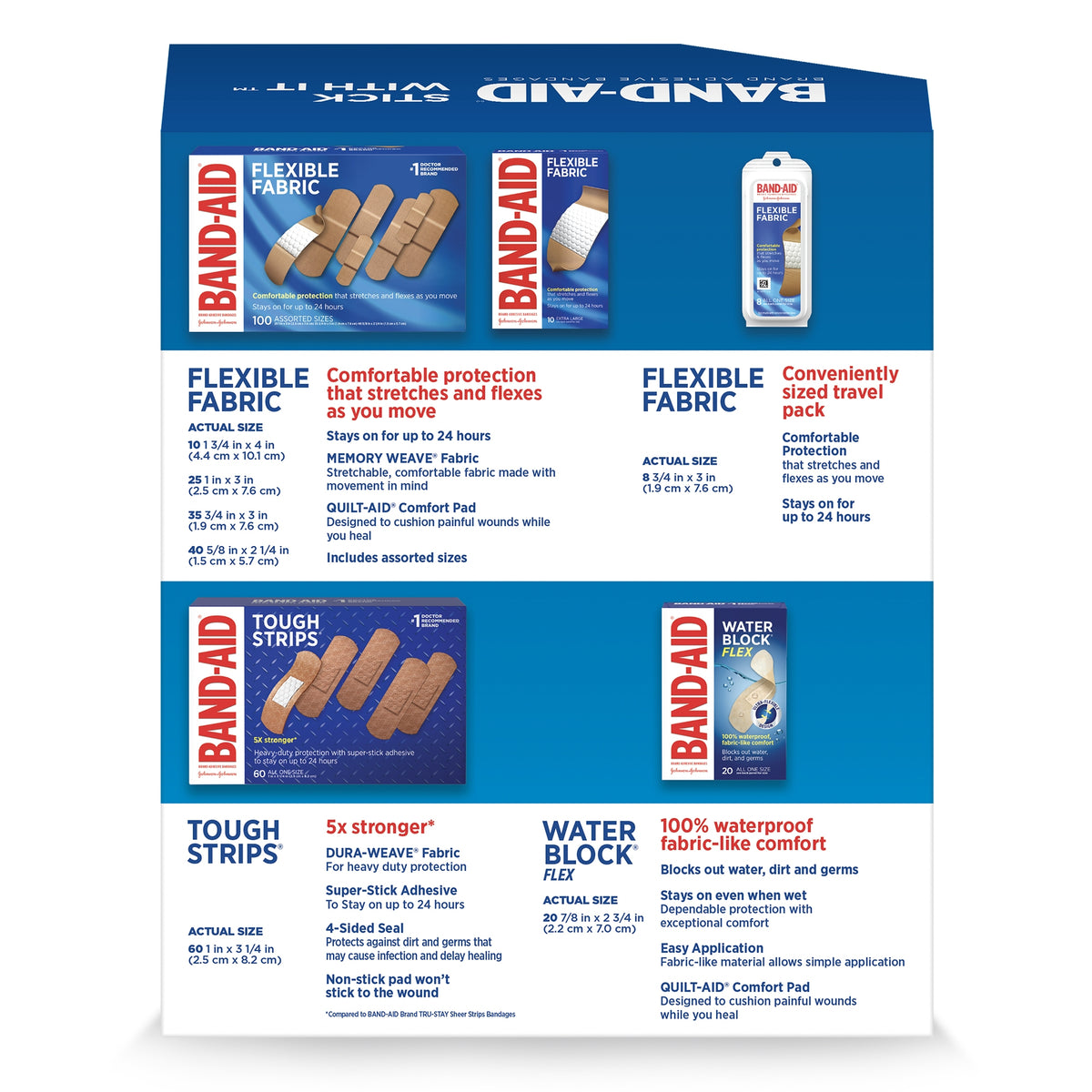 Band-Aid Adhesive Bandages, Assorted, 198 ct - product image 2