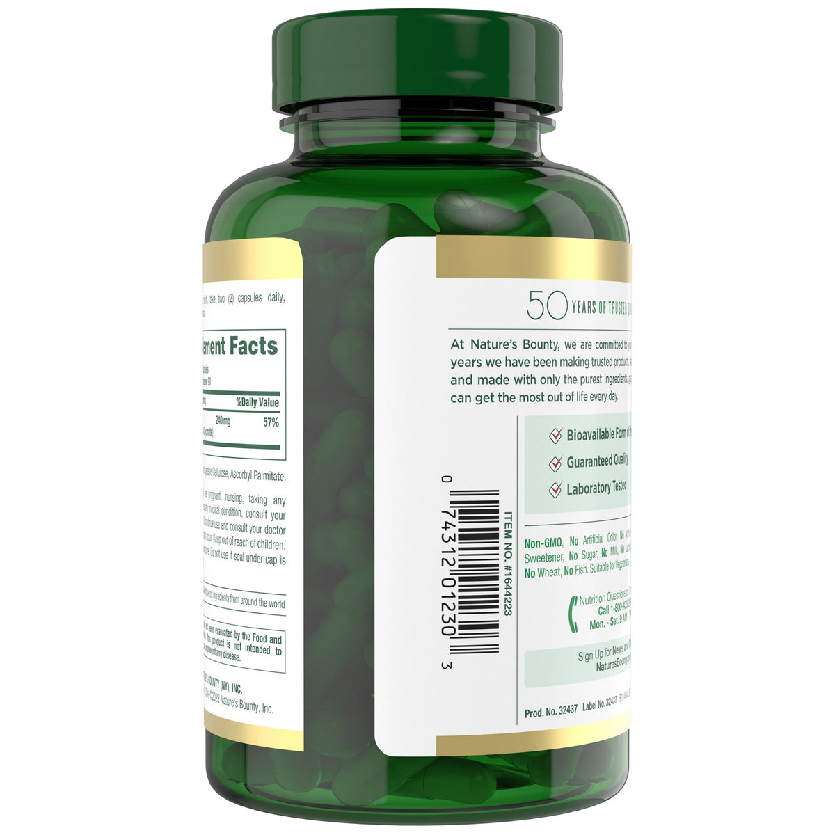 Nature's Bounty High Absorption Magnesium Glycinate, 240 mg, 180 ct - product image 3