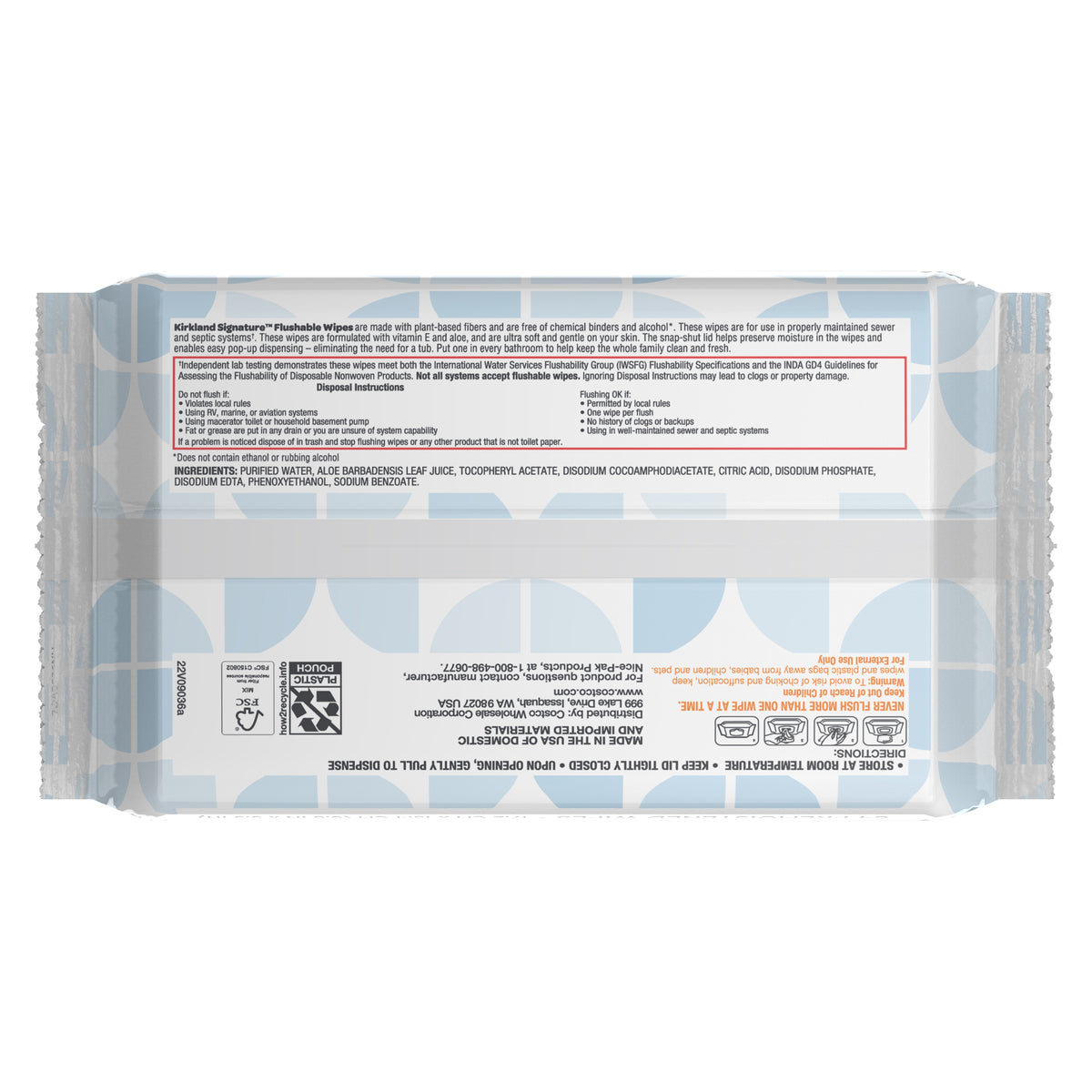 Kirkland Signature Moist Flushable Wipes, Unscented, 640 ct - product image 4