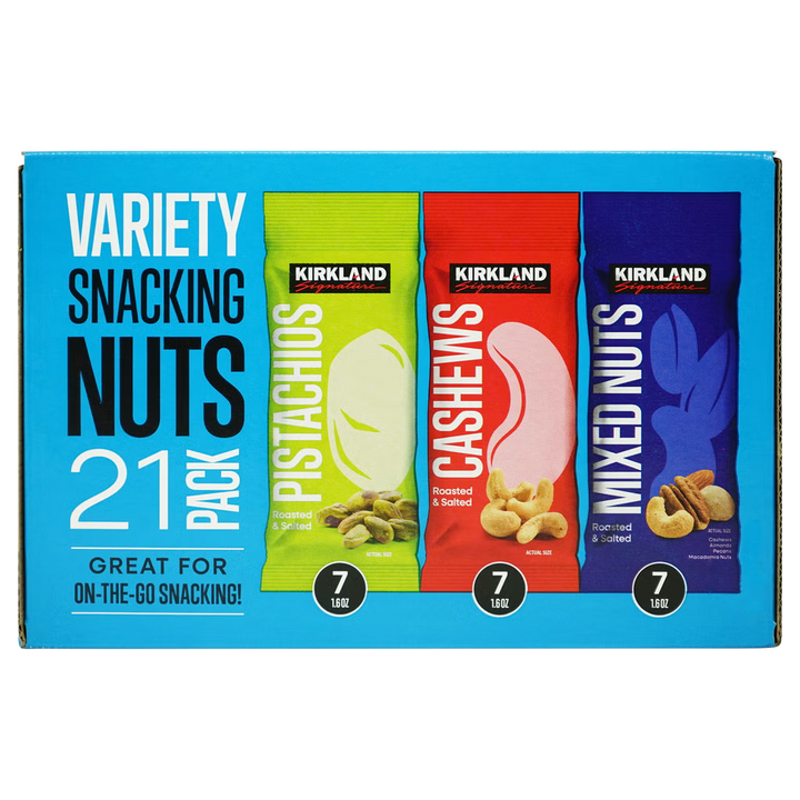 Kirkland Signature Snacking Nuts Variety Pack, 21 Count