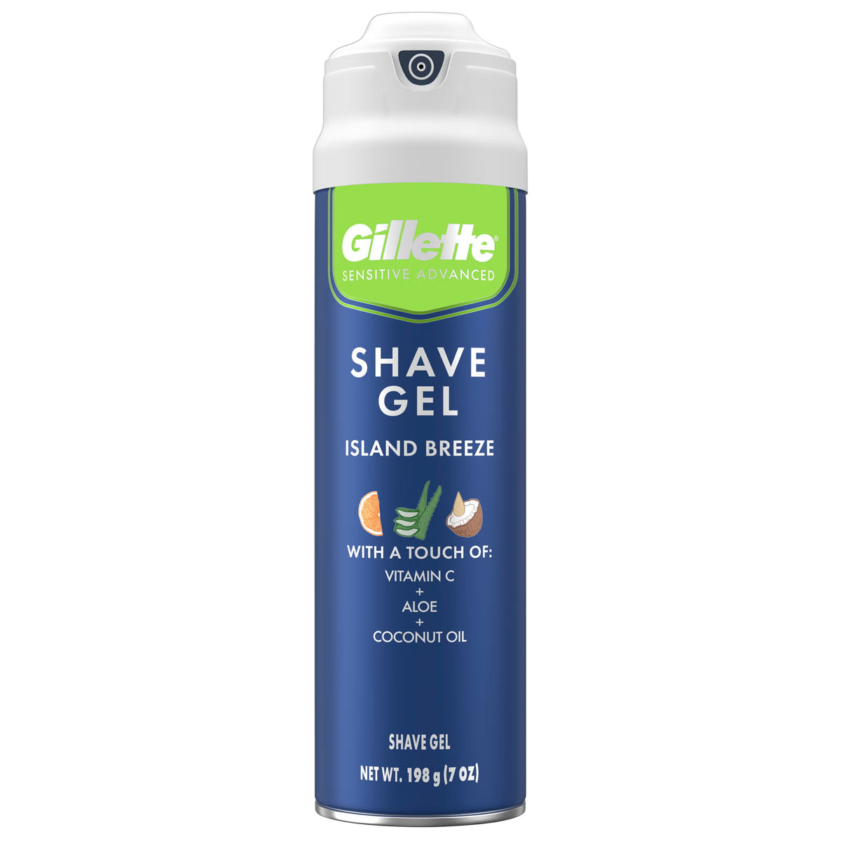 Gillette Sensitive Advanced Shave Gel, Island Breeze, 7 oz, 3 ct - image 2