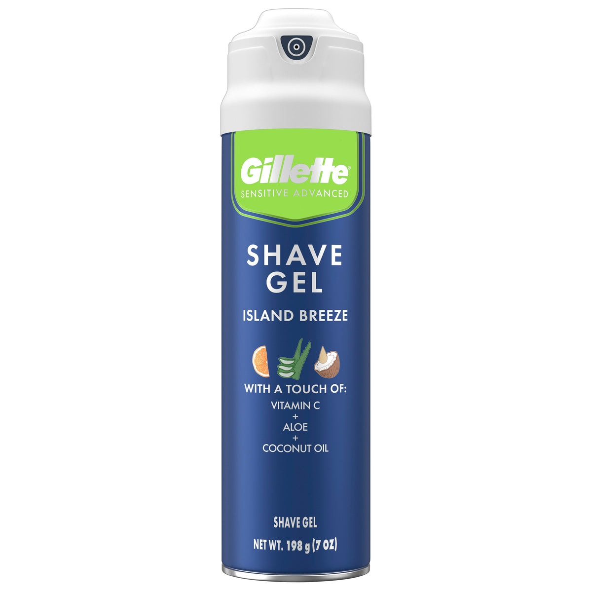 Gillette Sensitive Advanced Shave Gel, Island Breeze, 7 oz, 3 ct - product image 2
