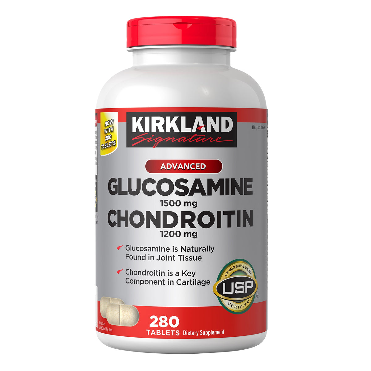 Kirkland Signature Advanced Glucosamine, 1500 mg, and Chondroitin, 1200 mg, 280 ct - product image 1