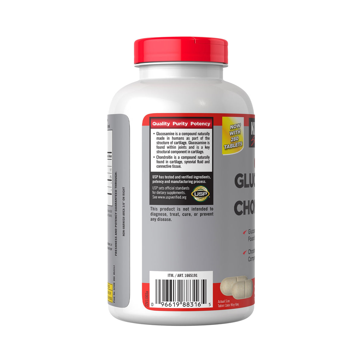 Kirkland Signature Advanced Glucosamine, 1500 mg, and Chondroitin, 1200 mg, 280 ct - product image 3