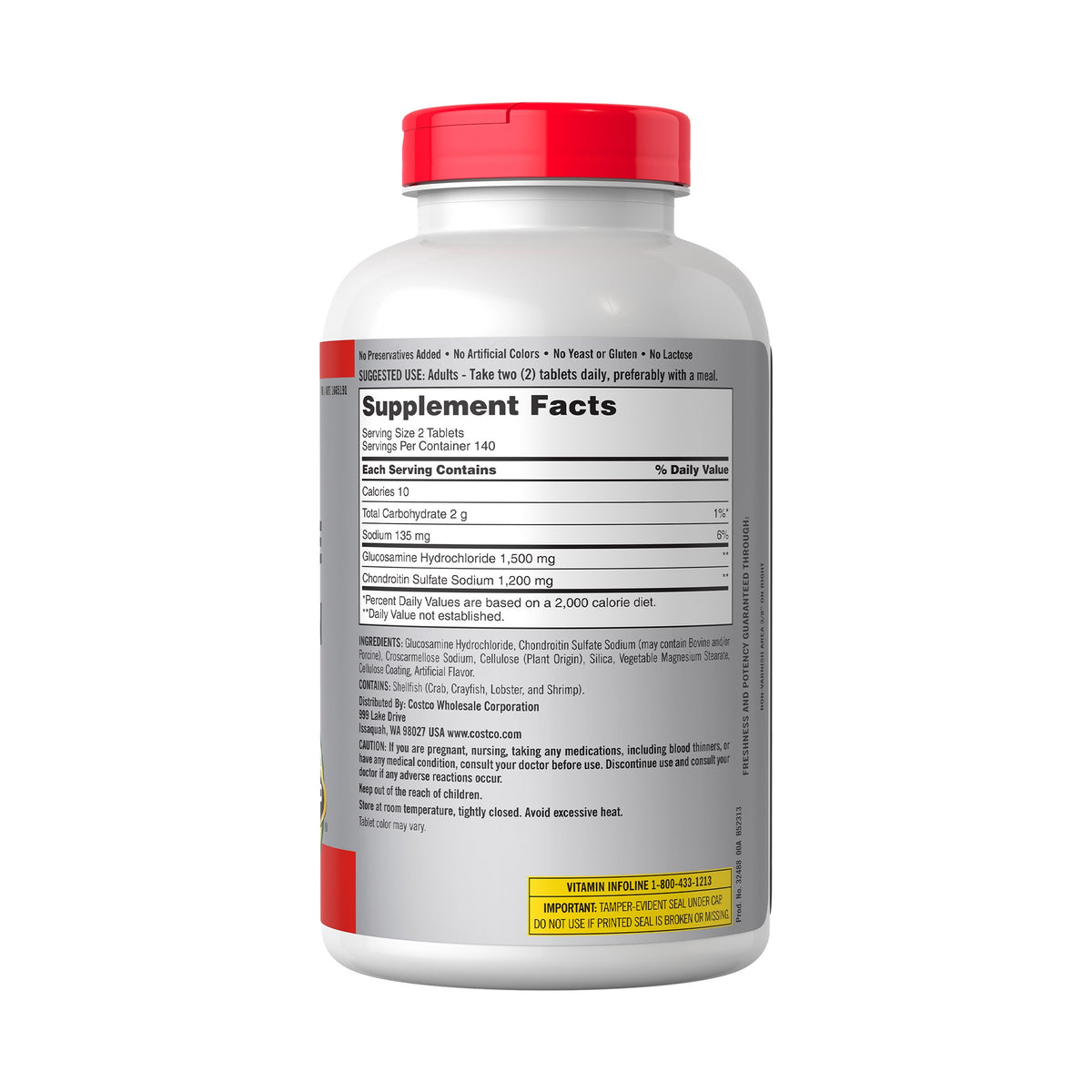 Kirkland Signature Advanced Glucosamine, 1500 mg, and Chondroitin, 1200 mg, 280 ct - product image 4
