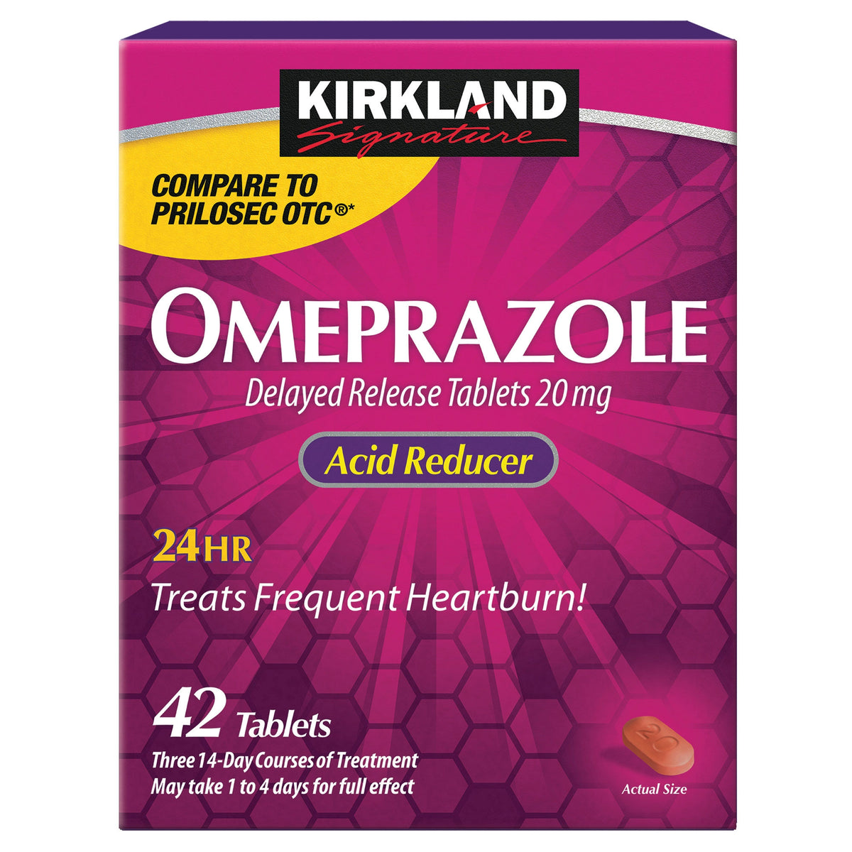 Kirkland Signature Omeprazole Acid Reducer Tablets, 20 mg Delayed-Release Tablets, 42 ct - product image 4