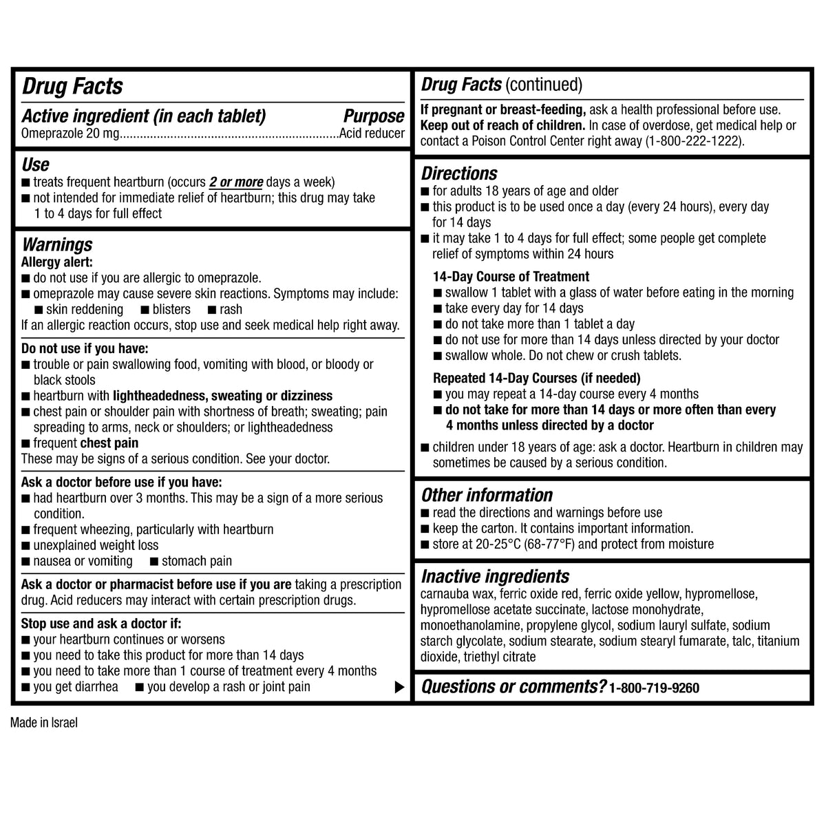 Kirkland Signature Omeprazole Acid Reducer Tablets, 20 mg Delayed-Release Tablets, 42 ct - product image 3