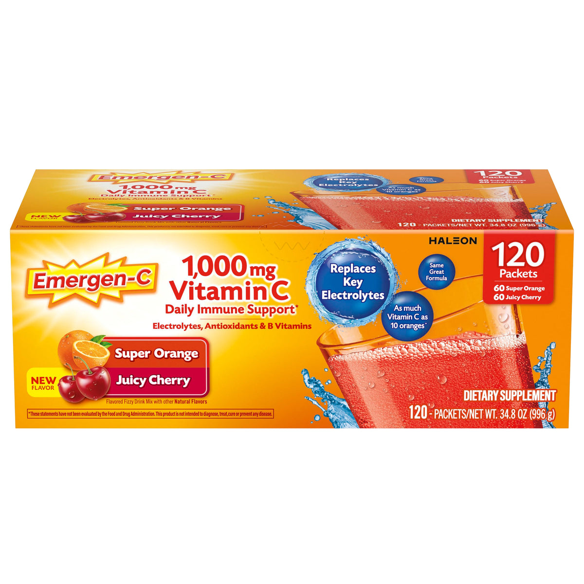 Emergen-C 1000 mg Vitamin C Daily Immune Support Fizzy Drink Mix, Variety Pack, 120 ct - product image 5