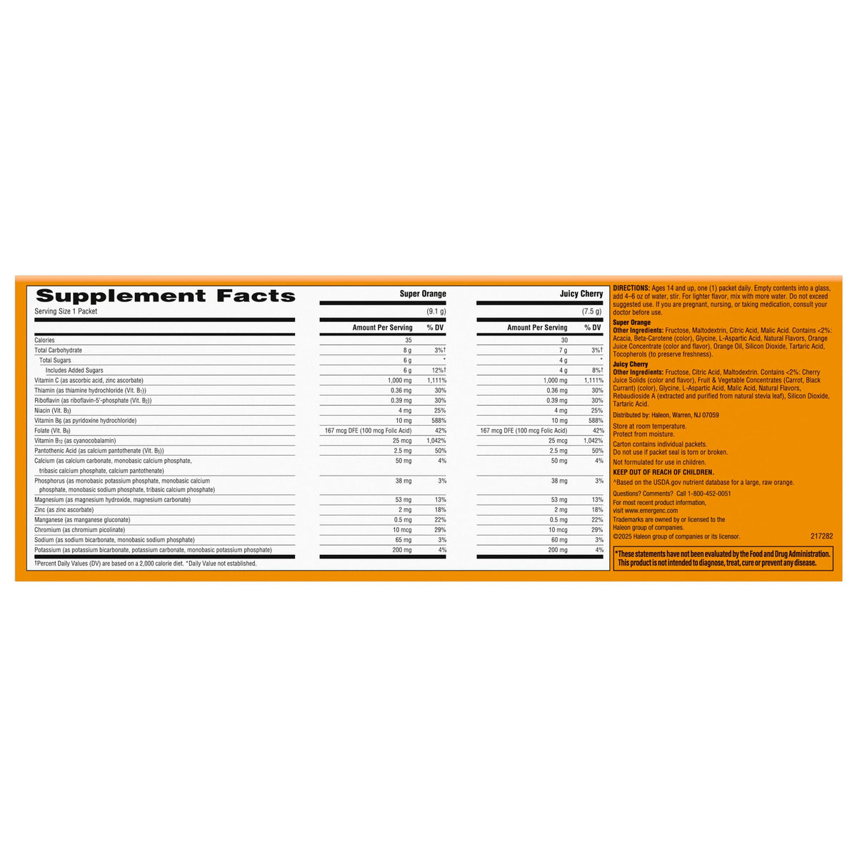 Emergen-C 1000 mg Vitamin C Daily Immune Support Fizzy Drink Mix, Variety Pack, 120 ct - product image 3