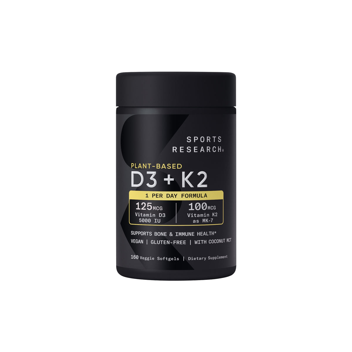 Sports Research Plant Based Vitamin D3 + K2, 160 ct - product image 1